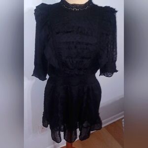 Miss Selfridge Black Lace Mini Dress